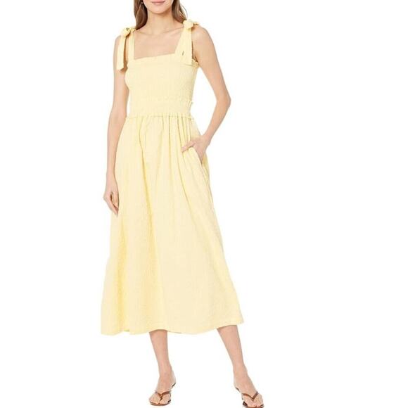 Lost + Wander Picking Daisies Maxi Dress Size M Butter Yellow Cottage Sundress - Picture 1 of 10